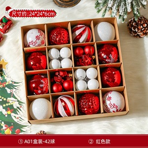 AYOYO Décorations de Noël Baril Boules colorées Arbre de Noël Petit Pendentif Accessoires Décoration suspendue Boule lumineuse - Product Image 4