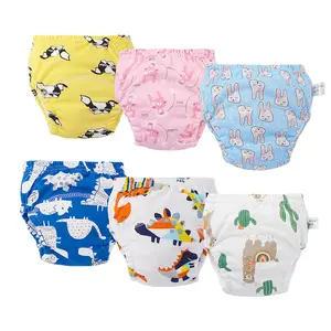 New Hot Sale Eco-friendy Washable And Recyclable Baby Embroidered Learning Pants Cloth Diapers