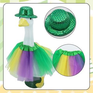 Nuevo Conjunto de Decoración Festiva de Ganso Blanco Grande de 23 Pulgadas con Orejas de Conejo para Porche, Colección Carnaval 2026 - Product Image 2