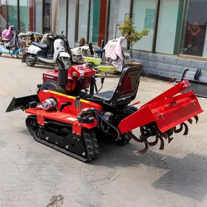 Agricultural farm tools and equipment crawler rotary tiller price with various implement