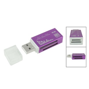 เครื่องอ่านการ์ดแบบ All In One 4 in 1 สำหรับการ์ด SD TF MMC MS  วัสดุอะลูมิเนียมอัลลอยด์  แบบหลายช่อง สำหรับคอมพิวเตอร์และแล็ปท็อป - Product Image 2