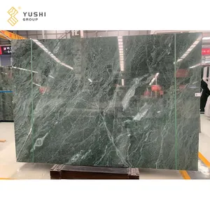 Yushi Group Marble Taiwan Big Flower Green Marble slab used in interior design and architecture