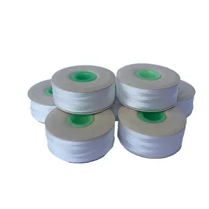 Free Sample Paper Side 60WT 75D/2 M type 100% Polyester White & Black Pre wound Embroidery Bobbins Thread