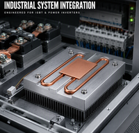 Modul Pendingin Tembaga Daya Tinggi Kustom 1000W dengan Pipa Panas dan Solder untuk Pendinginan IGBT, Catu Daya, dan LED