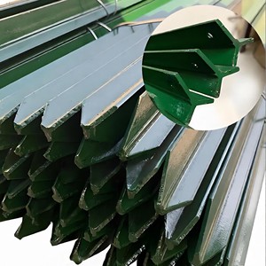 Poteaux de clôture en acier galvanisé vert durable, traités thermiquement, en forme d'étoile et en Y, pour pâturages, pelouses, enclos à bétail et jardins - Product Image 4