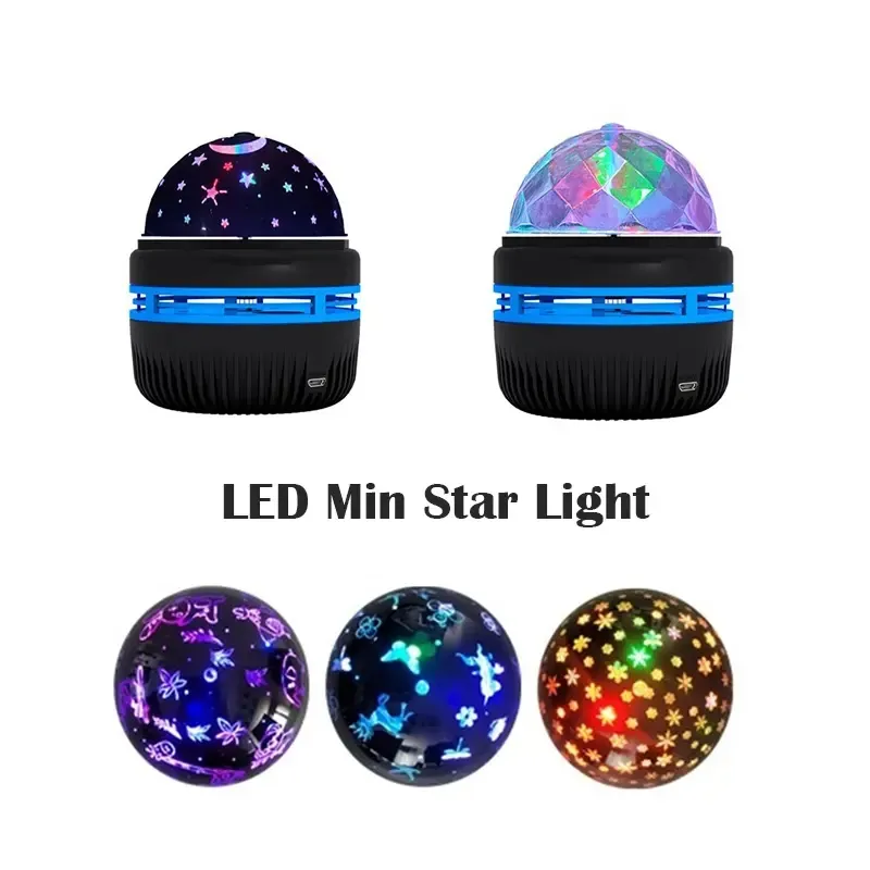 Luz LED de Color para coche, Bola de fiesta, 7 colores, activador estroboscópico portátil giratorio de sonido, luces Usb, Bombilla de discoteca