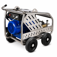 Nettoyeur haute pression électrique 380V SS201 commercial 1000 bars 18L/min sur roues pour le nettoyage des égouts