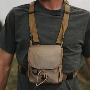 Sac de poitrine tactique en polyester imperméable avec fermeture éclair pour rangement de <span class=keywords><strong>jumelles</strong></span> et télescopes de sport en plein air, randonnée et escalade - Product Image 3