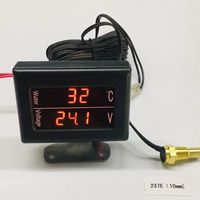 Sensor Pengukur Suhu Air Digital 2-in-1 Layar LCD 4tnv9498 12V 24V Voltmeter untuk Excavator