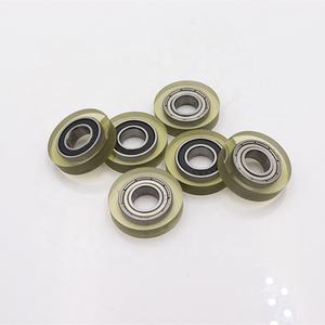 Roda puli mini 8*22*5mm dengan bantalan 688 berlapis karet PU, roda geser untuk mesin penghitung ATM - Product Image 1