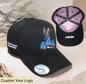 Gorra de béisbol <span class=keywords><strong>azul</strong></span> real de dos tonos, cantidad mínima pequeña, 5 paneles, logotipo personalizado para hombre, Corona Media, gorra de béisbol con cierre a presión, gorra deportiva - Product Image 6