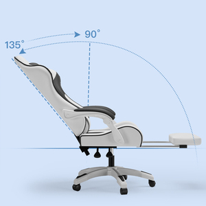 New Ergonomic Racing phong cách văn phòng PU da Ghế chơi game với thắt lưng hỗ trợ gối và chỗ để chân - Product Image 4