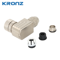 Connecteur circulaire en alliage KRONZ M12 à montage sur câble, à visser, IP67, à 3/4/5/8/12 broches, pour câblage sur site, avec codage A