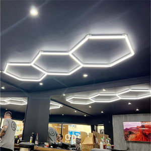 Yüksek kalite özelleştirilmiş garaj ışığı altıgen Led ışık hızlı teslimat için enerji tasarrufu ışık tavan araba yıkama - Product Image 6