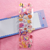 Kişiselleştirilmiş özel baskı karikatür sevimli altın folyo kırtasiye öpücük Cut Sticker Sheet paketi