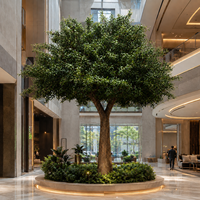 Grand arbre d'olivier artificiel en fibre de verre pour hôtel, restaurant, complexe hôtelier, usage commercial, mariage méditerranéen, Noël