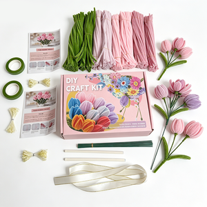 <b>Soft</b> Velvet Fuzzy <b>Wire</b> DIY Craft Kit For Kids Educational Art Projects And Beautiful Fuzzy <b>Wire</b> Flower Decoration Creations - Product Image 3