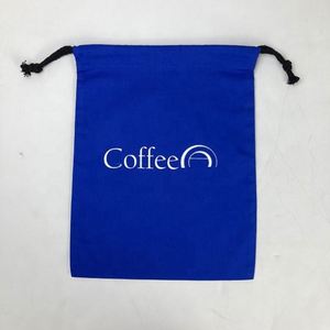 Alta calidad nuevo reciclaje cordón poliéster algodón zapato bolsa azul 8oz algodón lona cadena bolsa - Product Image 3