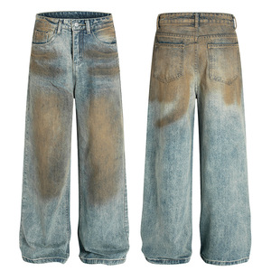 Produzione di <span class=keywords><strong>pantaloni</strong></span> larghi in Denim da <span class=keywords><strong>uomo</strong></span> di alta qualità per Jeans di tendenza estiva all'aperto - Product Image 6