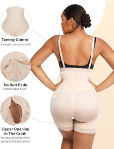 Colombiana Faja Side Zipper Girdle Pantalon avec Bandoulière Détachable Hourglass Snatching Body Belly Shapewear pour Femmes - Product Image 3