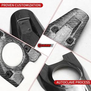 Best Price OEM Style Car Dry Carbon Fiber Auto Parts Interior Car Engine Oil <b>Tank</b> Lock Cover For Ferrari SF90 - Product Image 3