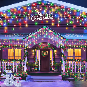 Luces LED de carámbanos para Navidad, interiores y exteriores, impermeables, para bodas, fiestas, jardín, guirnaldas, luces de ambiente - Product Image 3