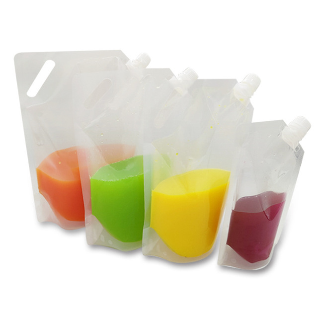 Tariff Relief Transparent Food Grade PET 10micro Refill Spout Pouch Liquid Stand Bag Mango Fruit Juice Packaging