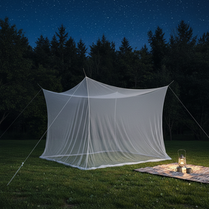 SAIRUN Nouvelle Arrivée <span class=keywords><strong>Grande</strong></span> <span class=keywords><strong>Taille</strong></span> <span class=keywords><strong>Moustiquaire</strong></span> Portable Intérieur/Extérieur à Toit Carré Spacieuse en Polyester - Product Image 4