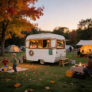 Stable Wheel Brake Food Cart Mobile <b>Concession</b> Cart for Long‑Time Outdoor Commercial Use - Product Image 1