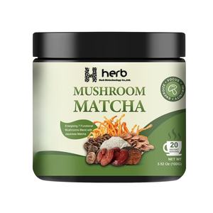 Poudre instantanée de café matcha aux champignons biologiques OEM/ODM, mélange Crinière de lion et Chaga pour la concentration et l'immunité - Product Image 1