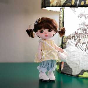 15cm nouveau à la mode mignon bleu tout en céramique épingle à cheveux doux dessin animé BJD poupée <span class=keywords><strong>fille</strong></span> <span class=keywords><strong>jouet</strong></span> ornement haut de gamme <span class=keywords><strong>jouet</strong></span> en plastique pour les Festivals - Product Image 5