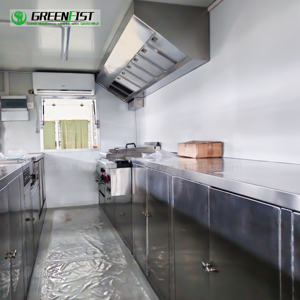 Remolques de comida de forma cuadrada negra de 13 pies 15 pies y 16 pies personalizados de Greenfist y camiones de comida con equipos de cocina comerciales - Product Image 6