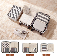 Lot de 8 cubes de compression en polyester légers avec fermeture éclair pour organiser les valises de voyage pour femmes