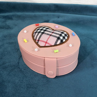 Vente en gros de jolies boîtes à bijoux de voyage, étui portable en cuir PU pour organiser les bijoux, mini boîte à bijoux de voyage