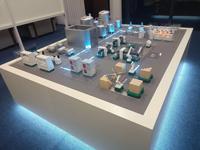 Échelle architecturale de machines industrielles de lumières fluides modèle d'équipement