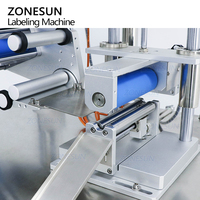 ZONESUN ZS-TB801D Semi Automatique Adhésif Horizontal Ampoule Stylo Réactif Tube Petites Bouteilles Rondes Tube Rond Étiqueteuse