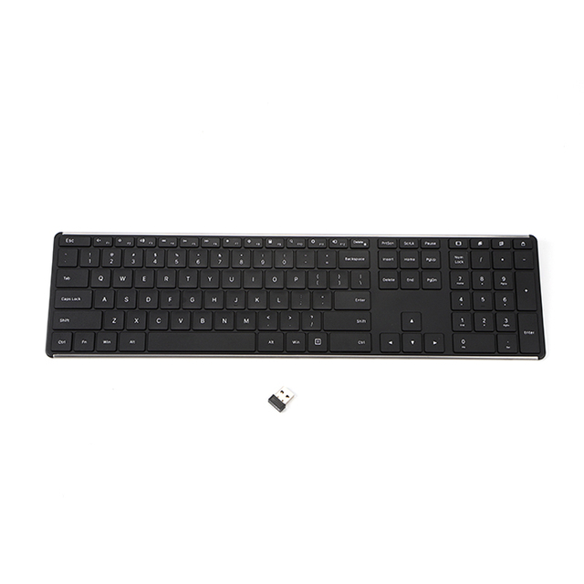 New Wireless BT Rechargeable USB Slim Full Size 104 Keys Ambidextrous Keyboard