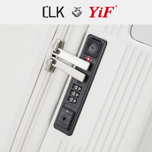 Brede <span class=keywords><strong>Trolley</strong></span> Bagage 20Inch Koffer Met Bekerhouder Oplader Tsa Bagageband Witte Harde Koffer - Product Image 3