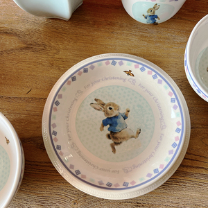 Tasses à thé et soucoupes en céramique blanche avec motif de lapin mignon pour soupes, salades, enfants et adultes - Product Image 4