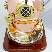 Casque de plongée vintage Mark IV en laiton, masque de plongeur, design nautique antique |   Objet décoratif de bureau, cadeau de luxe pour la maison ou le bureau