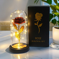 Lampu Tidur Akrilik Berbentuk Bunga Mawar Emas Simulasi, Hadiah Kreatif Buatan Tangan Romantis untuk Hari Valentine