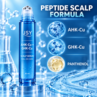 Sérum capillaire au peptide de cuivre AHK-Cu et GHK-Cu, marque privée, soin ciblé en roll-on, hydratation légère et sensation de fraîcheur 30 mL
