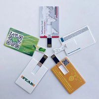 Clé USB promotionnelle en plastique 3.0 en forme de carte-cadeau, personnalisable avec logo OEM, style carte de crédit professionnelle, étanche, garantie 2 ans