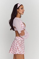 Jupe-short de sport 2-en-1 taille haute à imprimé écossais personnalisé, sexy, extensible, en Spandex/nylon recyclé, pour activités de plein air et tennis