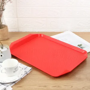 Hotel Restaurant Coffee Beer Bar Non Slip Plastic Fast Food Serving Tray