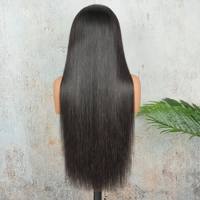 Perruques sans colle en cheveux naturels bruts, densité 250%, avec dentelle frontale HD complète, lisses ou bouclées, en cheveux humains brésiliens