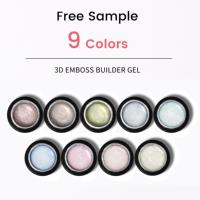 KNC Extension 3D Emboss BuilderGel 9 couleurs Soak Off Poly vernis à ongles 1 kg Builder UV Gel