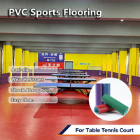 أرضية PVC من HANLI بسمك 4.5 مم بنمط قماشي لتنس الطاولة، أرضية رياضية داخلية ممتصة للصدمات
