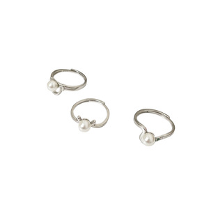 <b>925</b> Sterling <b>Silver</b> Zircon Pearl <b>Ring</b> For Women Minimalist Design Everyday Wear Fine Jewelry - Product Image 5