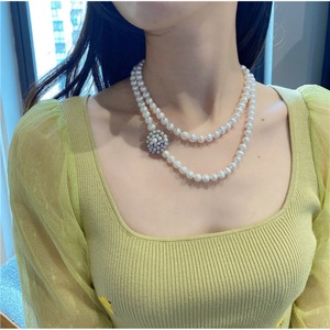 Collar de Perlas Naturales de 4-5mm, Doble Capa, Estilo Moderno, con Caja de Regalo - Product Image 2